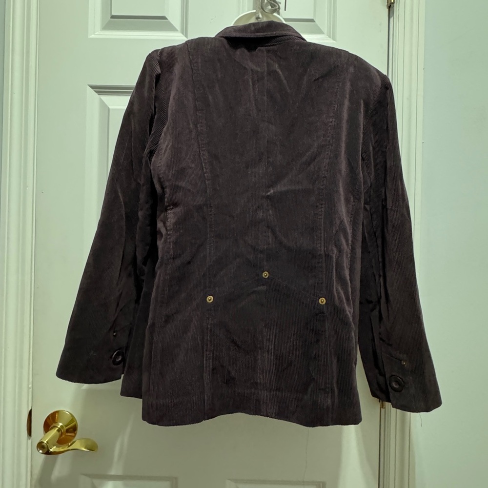 Lindor size 12p purple corduroy jacket - Picture 3 of 6